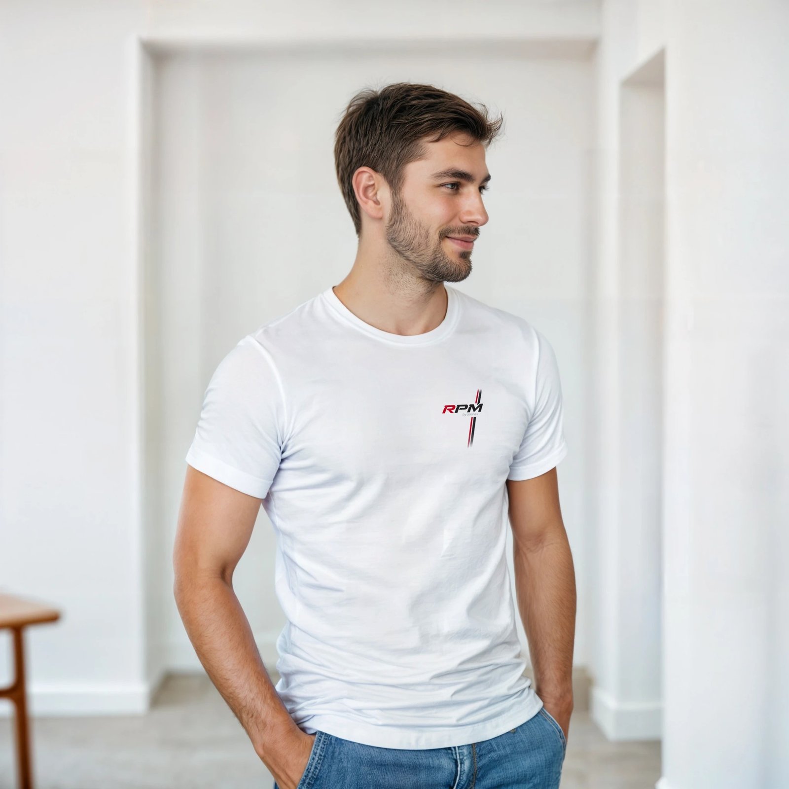 Camiseta BMW M3 E46 con ilustración tipo plano técnico – sobre fondo neutro | Respect The Machine