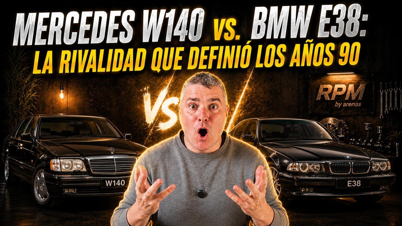 Mercedes W140 vs BMW E38: la batalla del lujo alemán de los 90